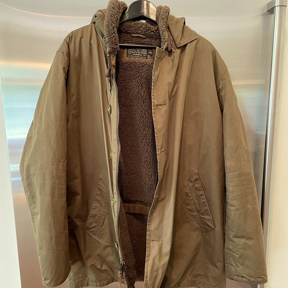 J. Crew Heavy Outerwear Military Jacket Green